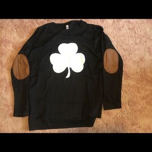 Black and white Shamrock sweater